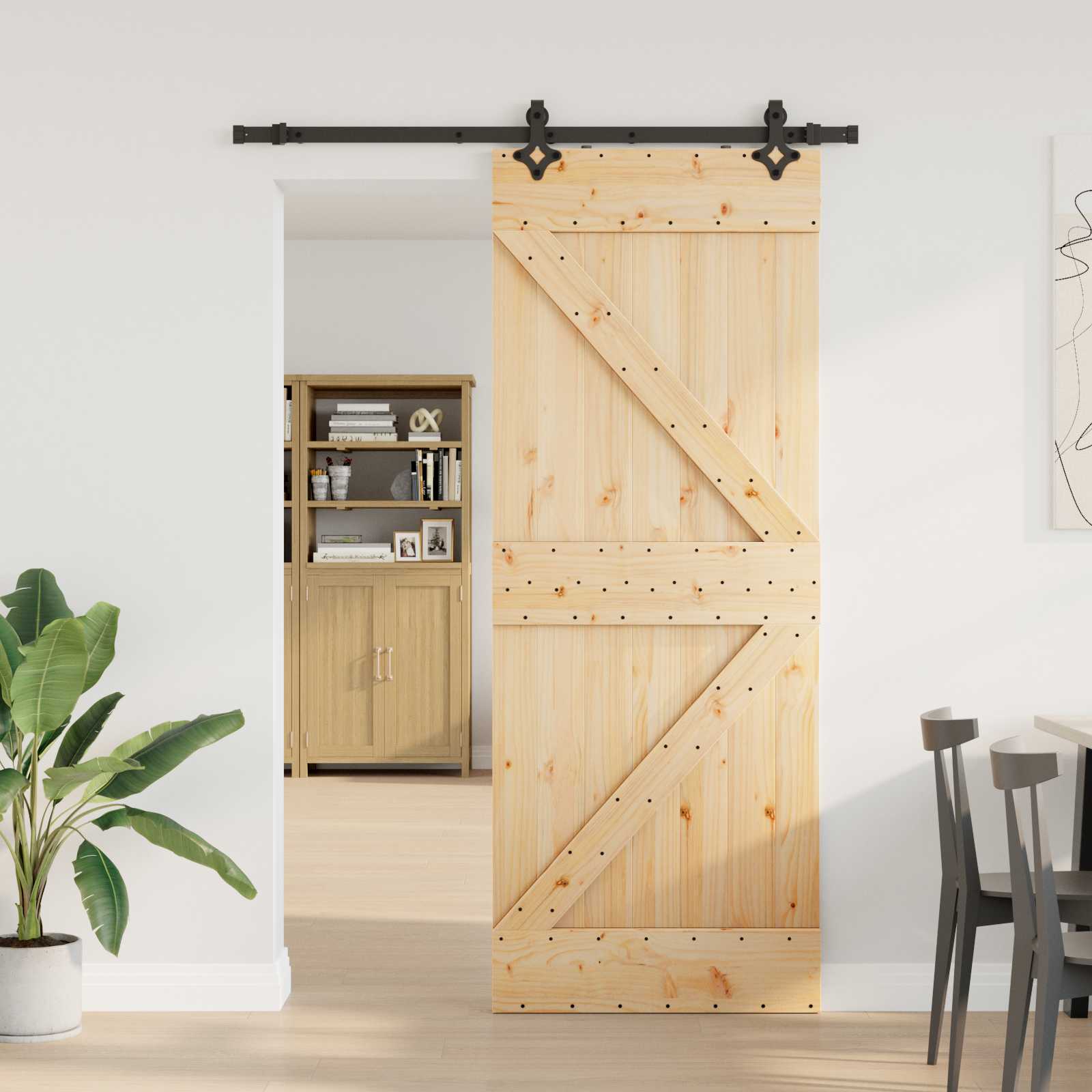 Sliding Door Narvik Natural And Black