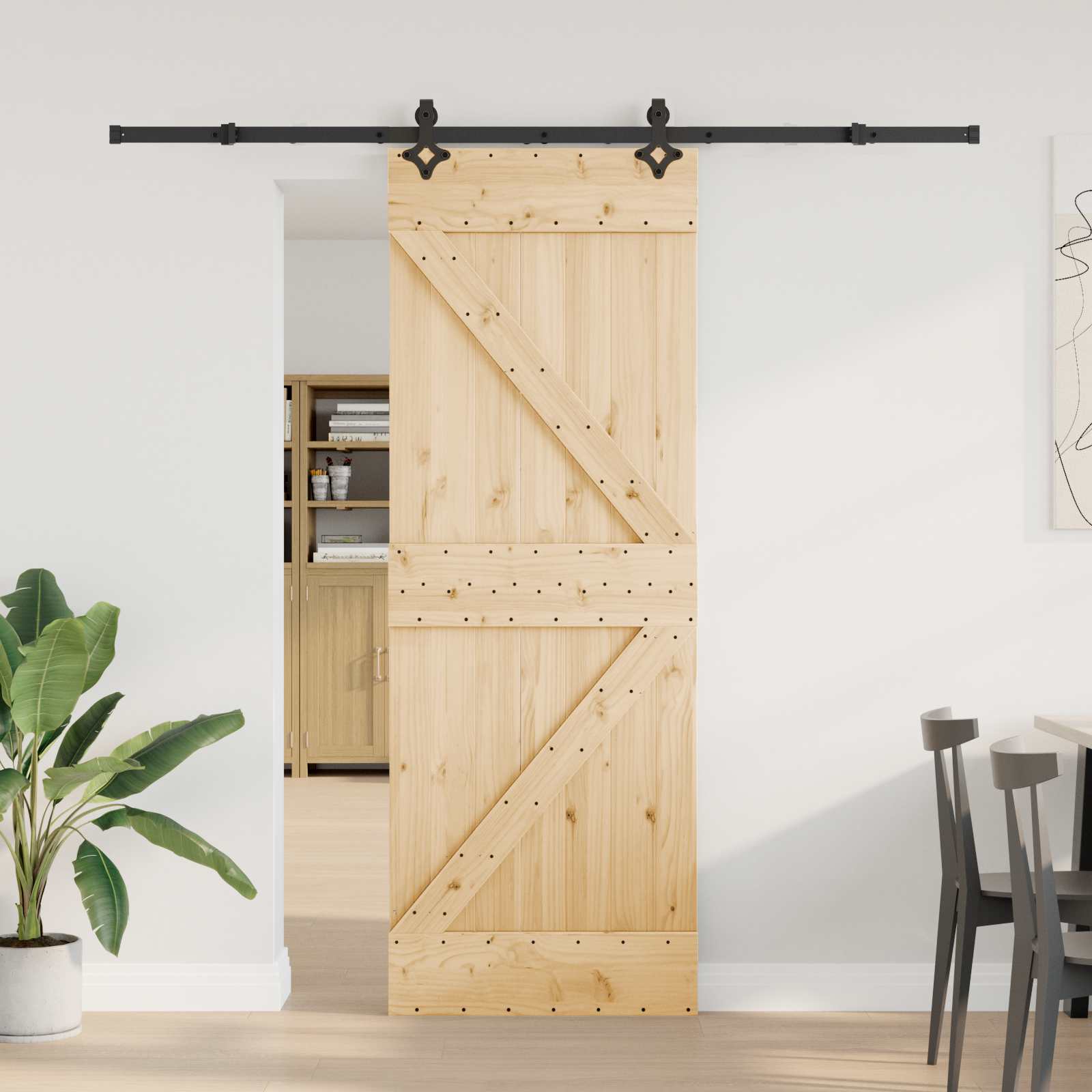 Sliding Door Narvik Natural And Black