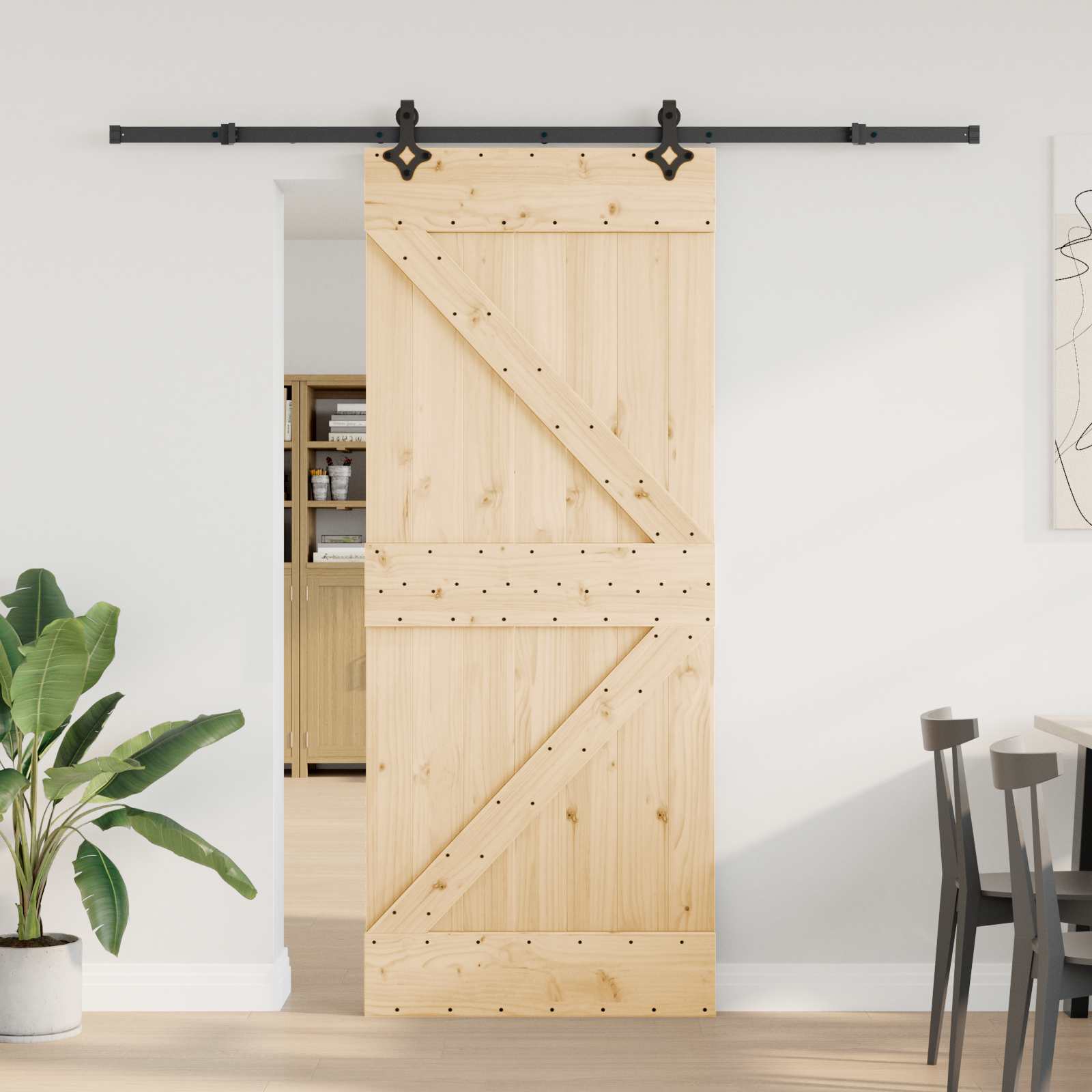 Sliding Door Narvik Natural And Black