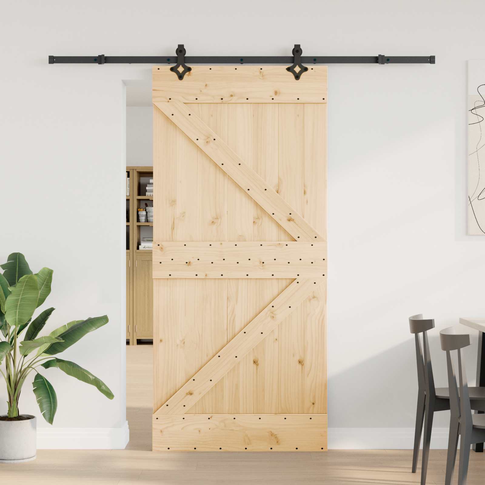 Sliding Door Narvik Natural And Black