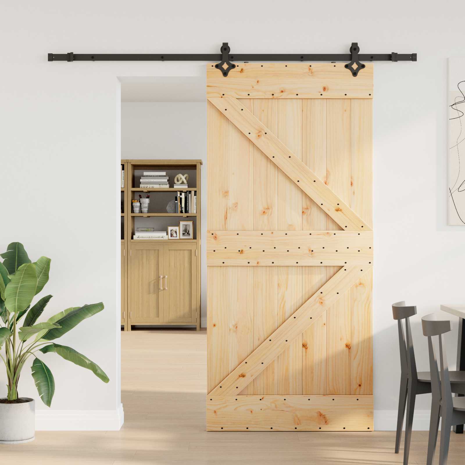 Sliding Door Narvik Natural And Black