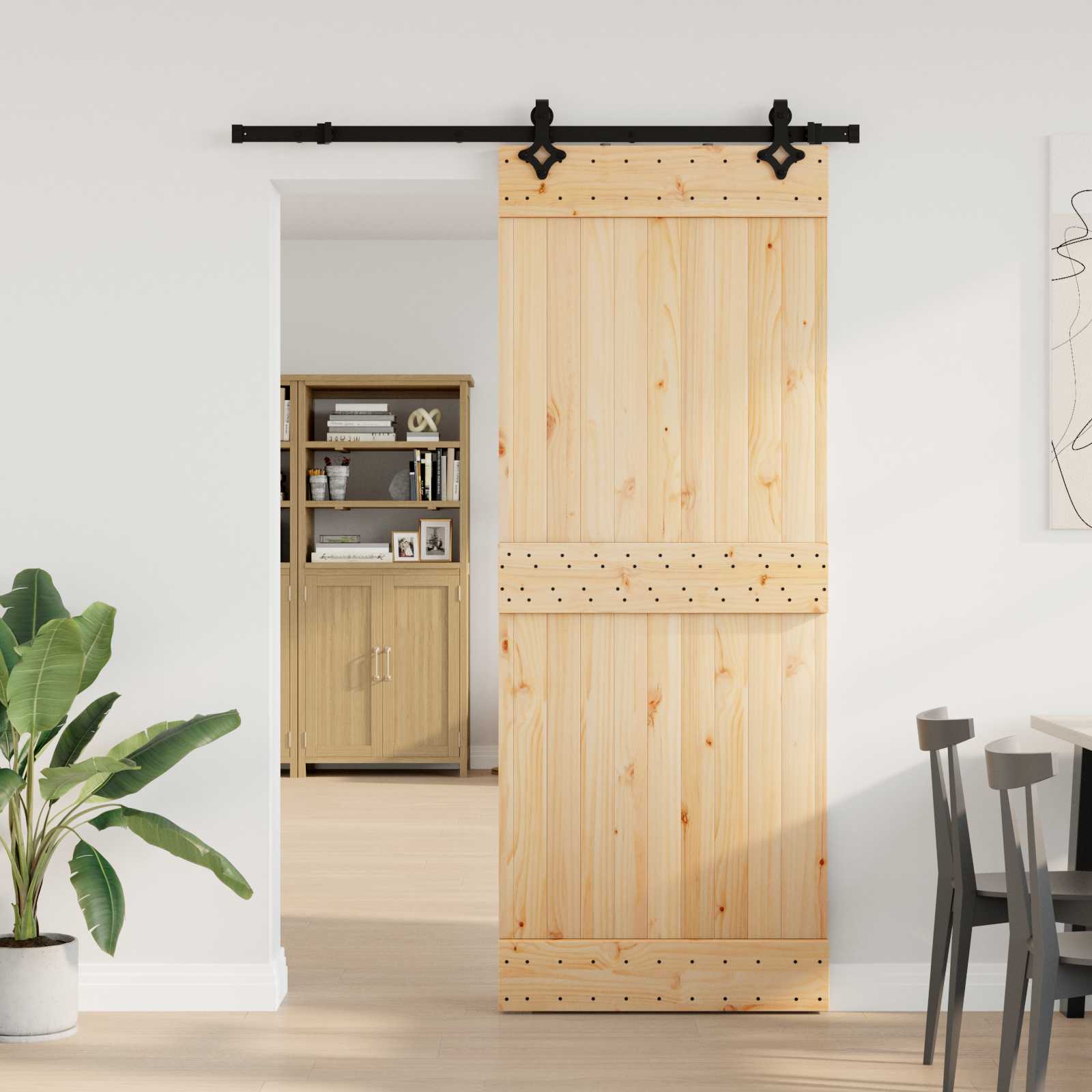 Sliding Door Narvik Natural And Black