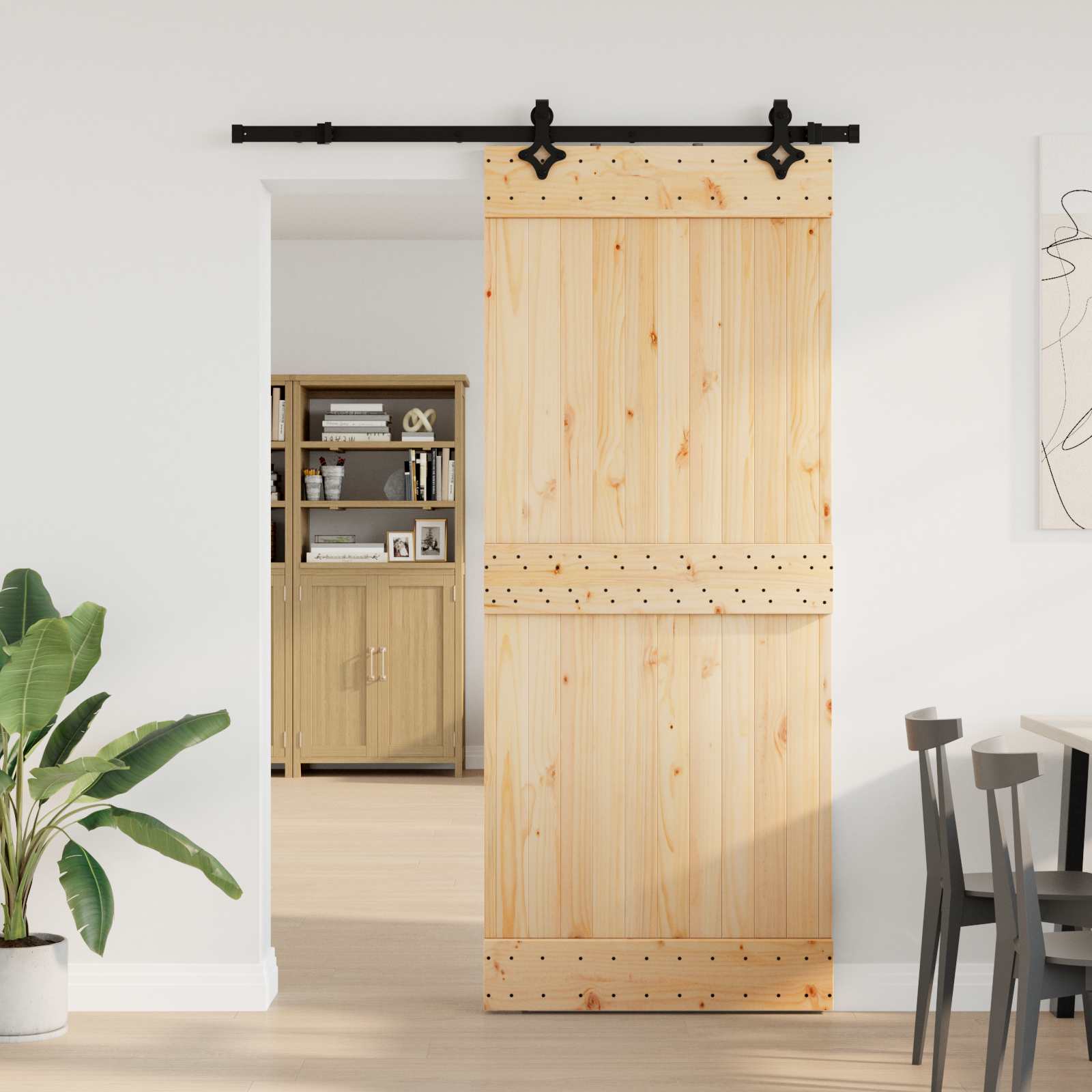 Sliding Door Narvik Natural And Black