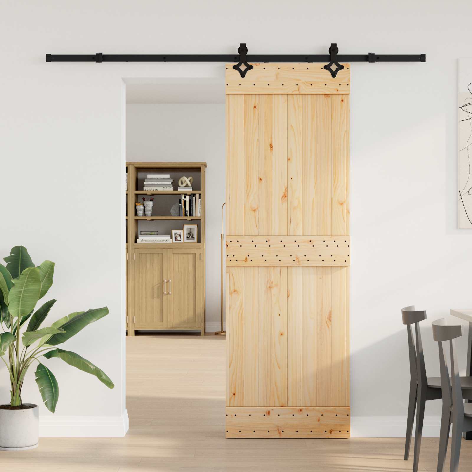Sliding Door Narvik Natural And Black