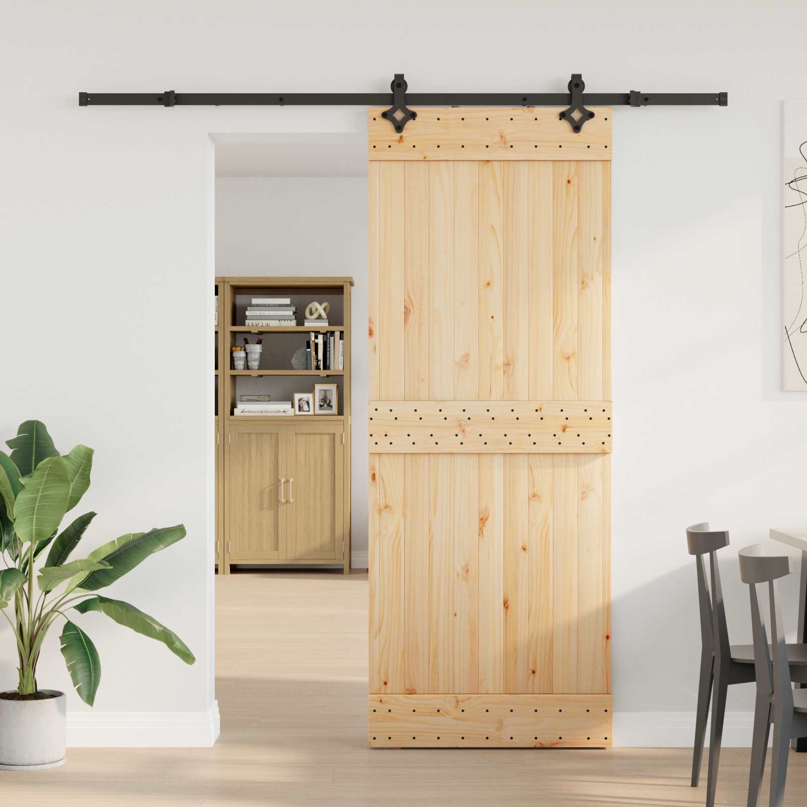 Sliding Door Narvik Natural And Black
