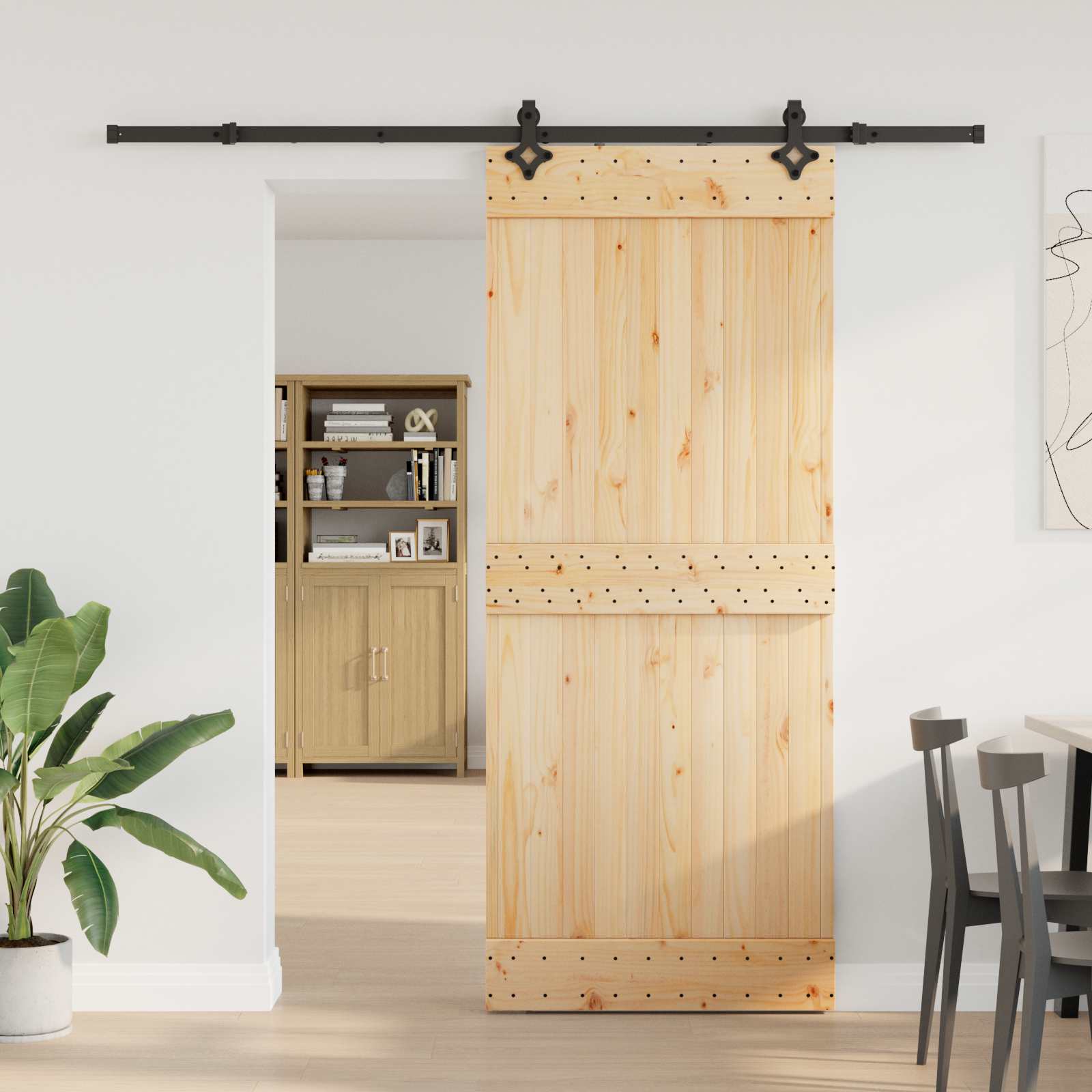 Sliding Door Narvik Natural And Black
