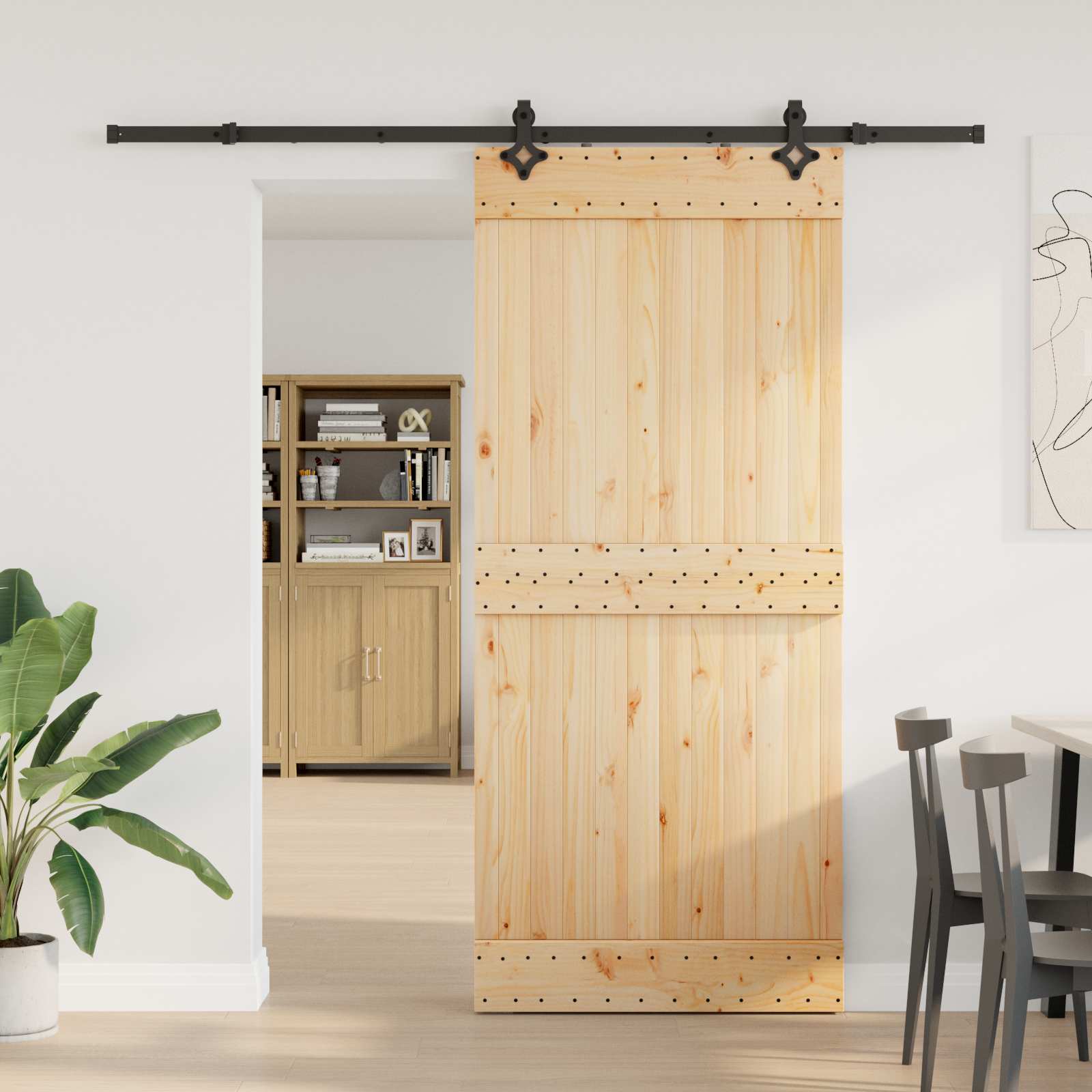 Sliding Door Narvik Natural And Black