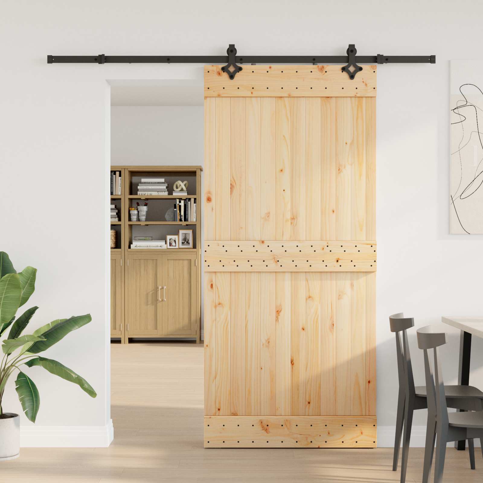 Sliding Door Narvik Natural And Black