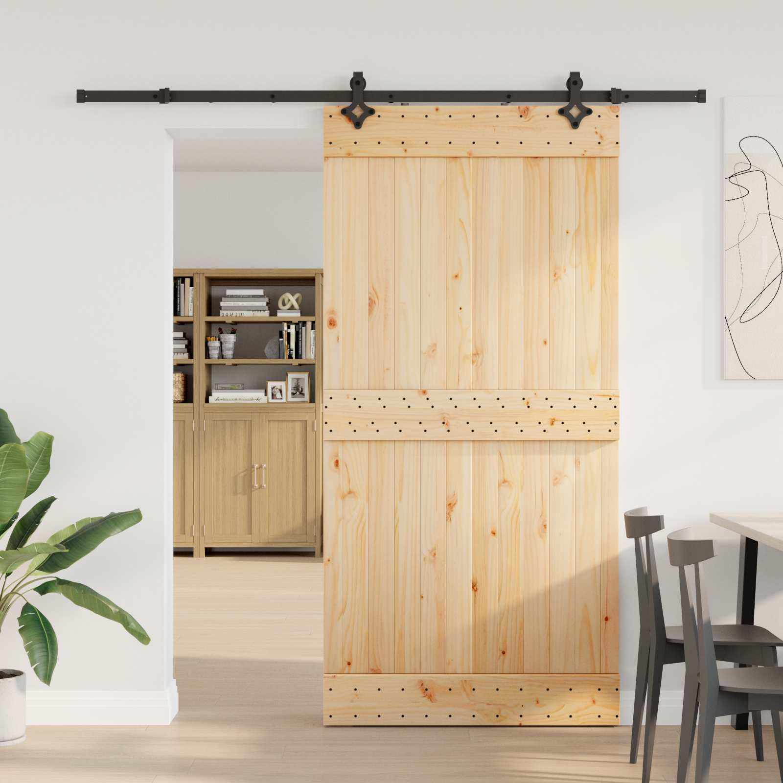 Sliding Door Narvik Natural And Black
