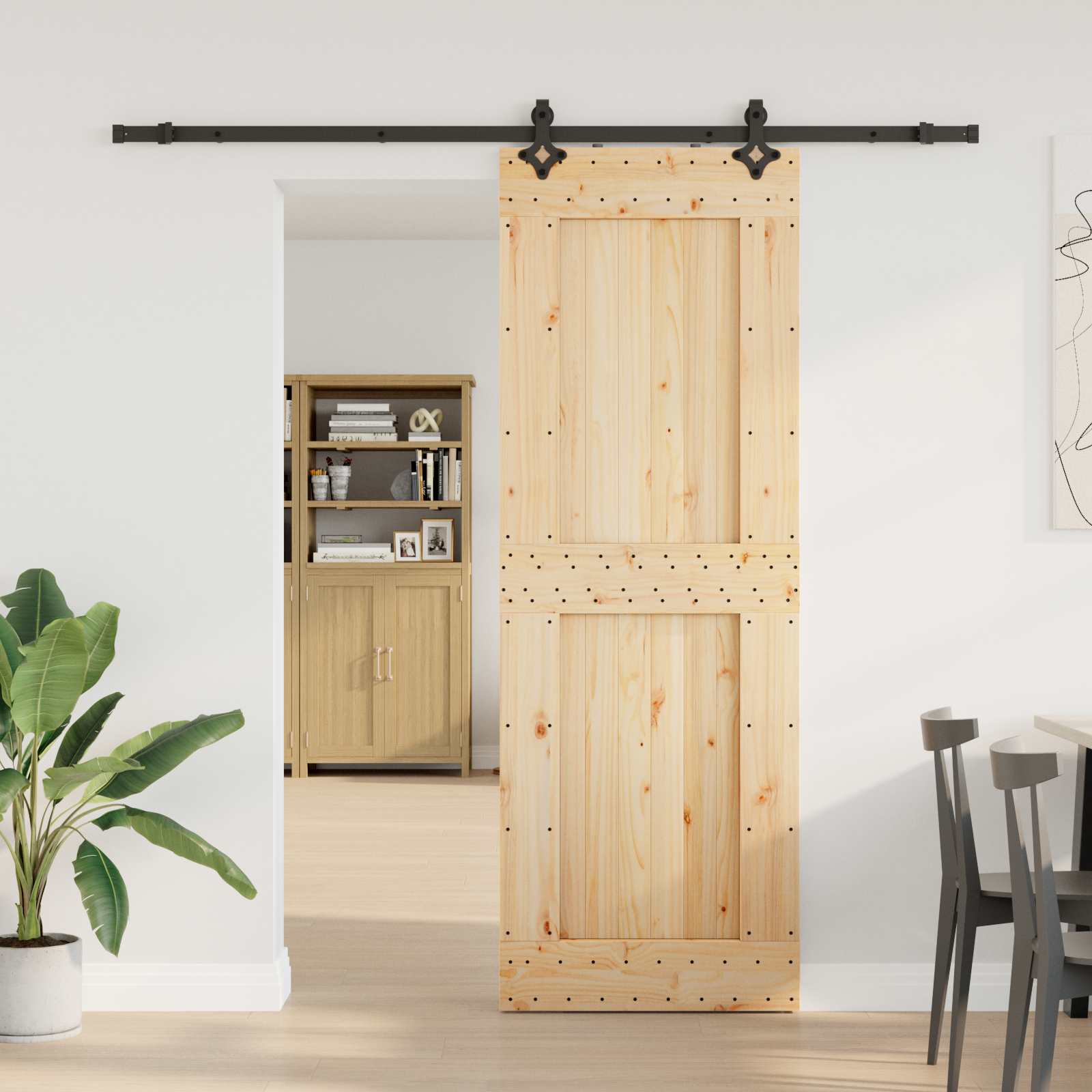 Sliding Door Narvik Natural And Black