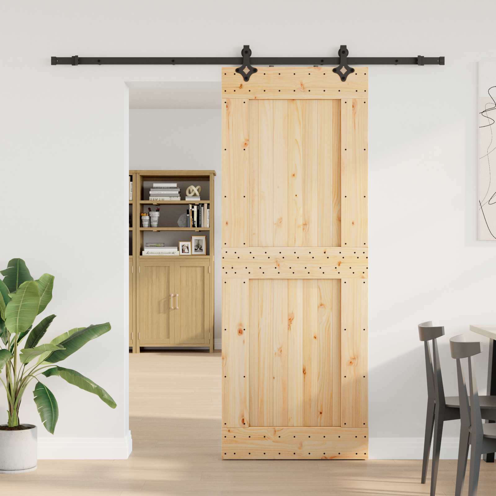 Sliding Door Narvik Natural And Black