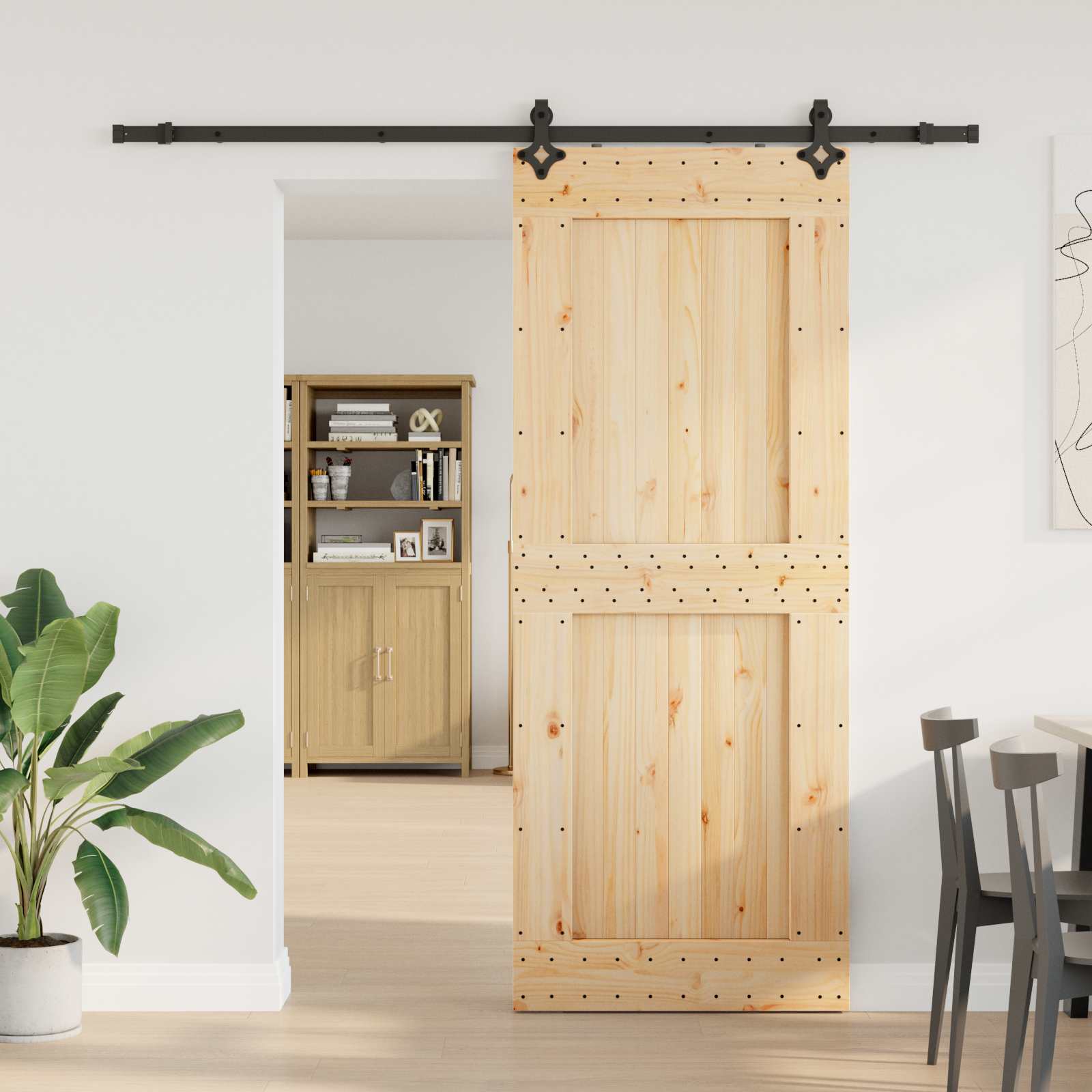 Sliding Door Narvik Natural And Black