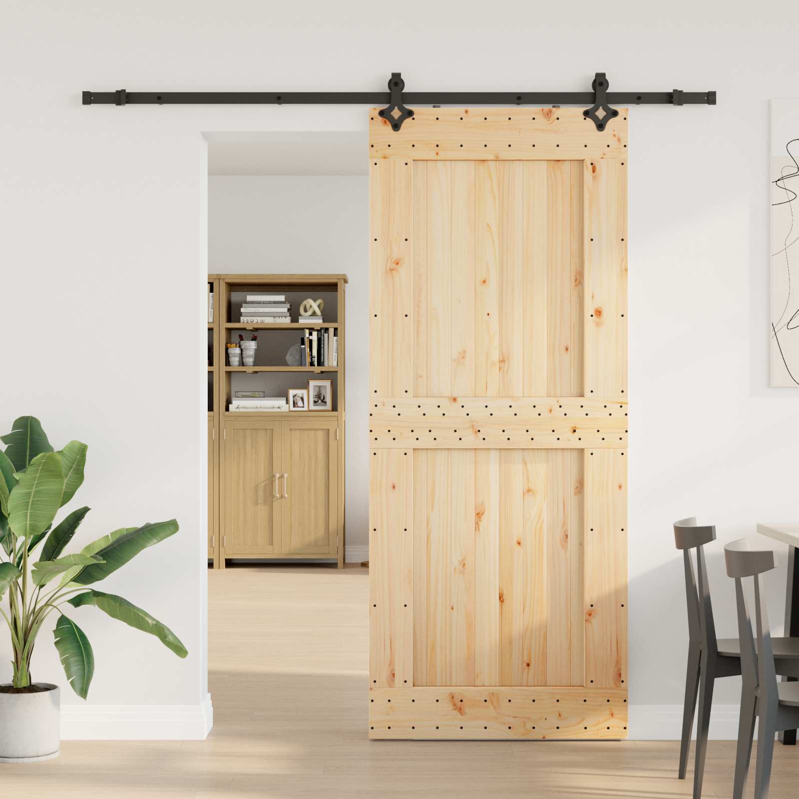 Sliding Door Narvik Natural And Black