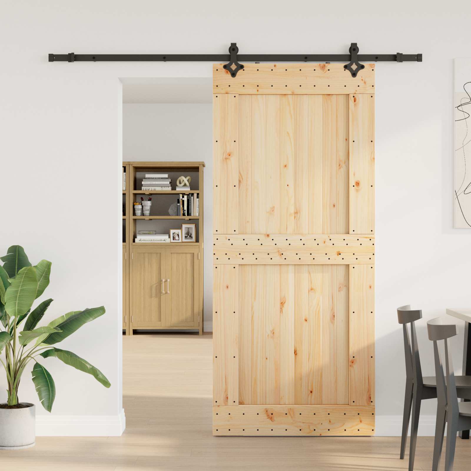 Sliding Door Narvik Natural And Black