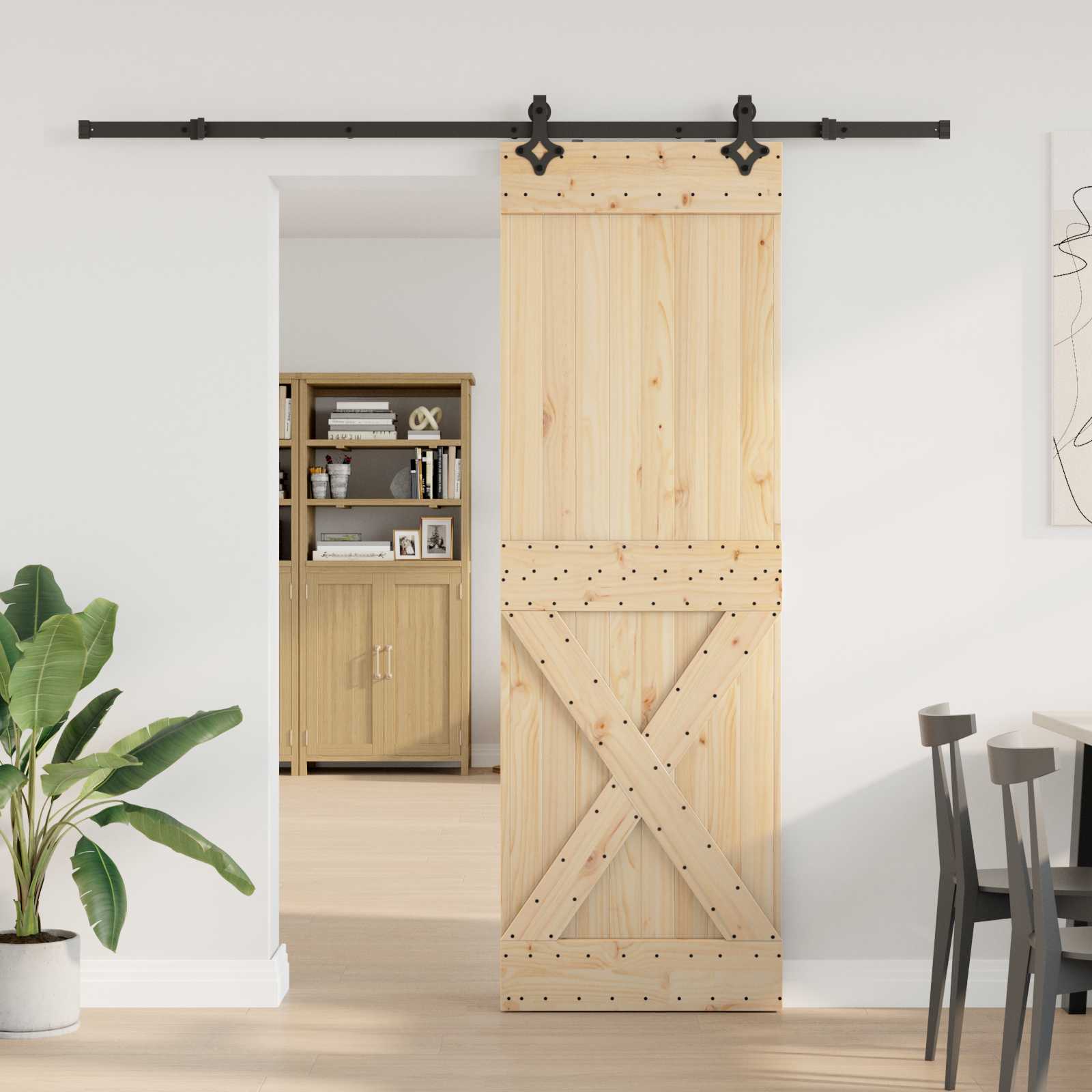 Sliding Door Narvik Natural And Black