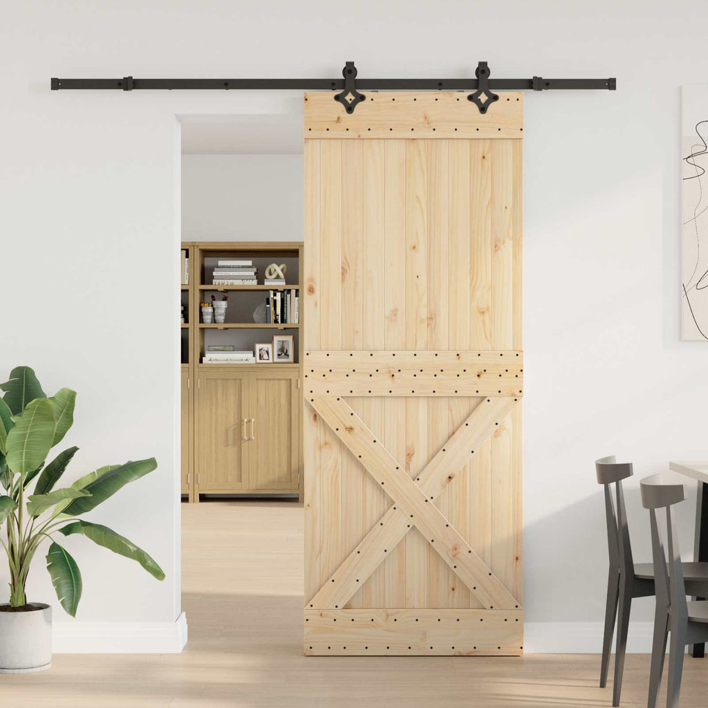 Sliding Door Narvik Natural And Black