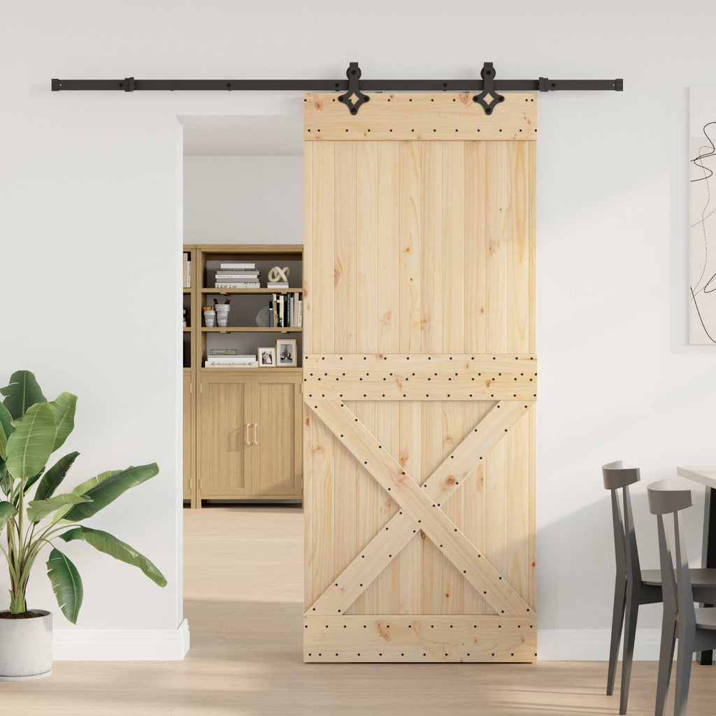 Sliding Door Narvik Natural And Black