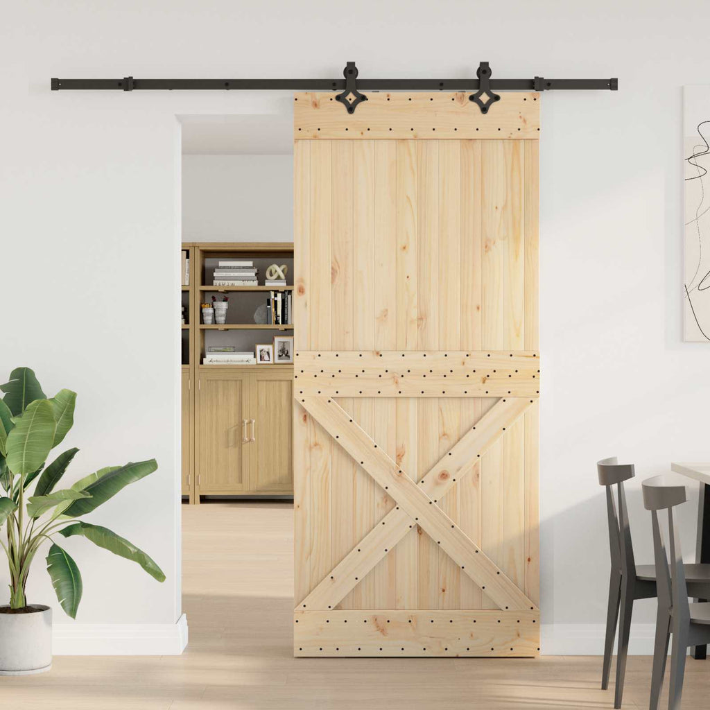 Sliding Door Narvik Natural And Black