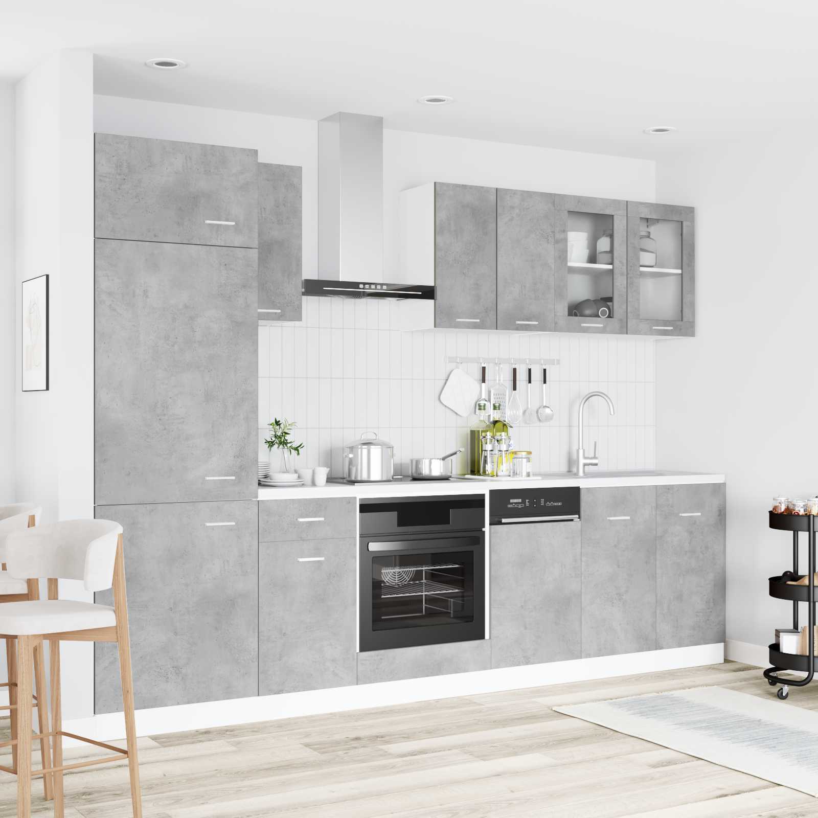 Kitchen Unit Lyon 8 Pcs Engineered Wood