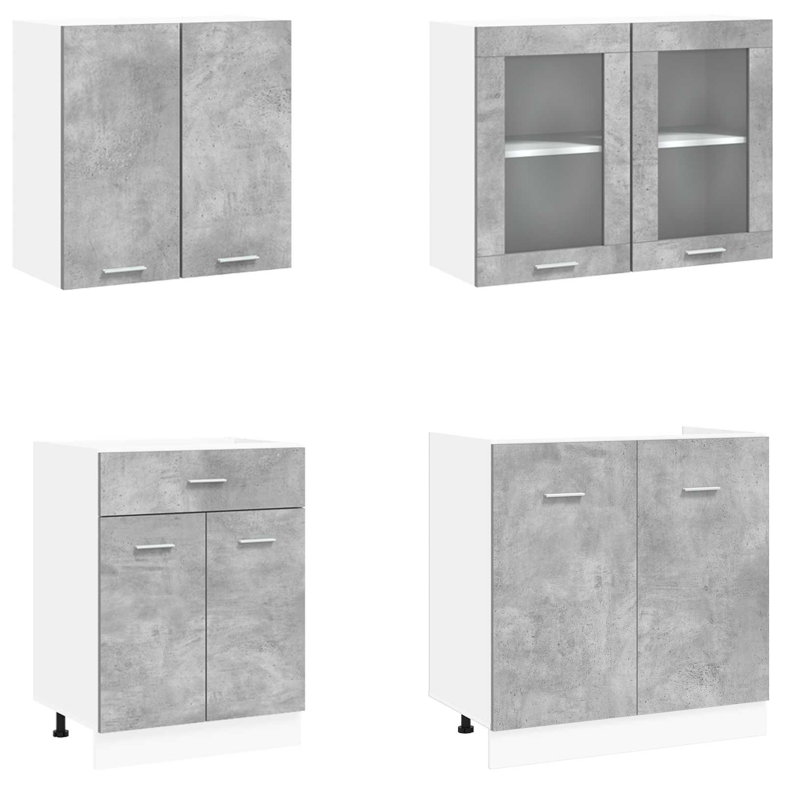 Kitchen Unit Lyon 4 Pcs Engineered Wood
