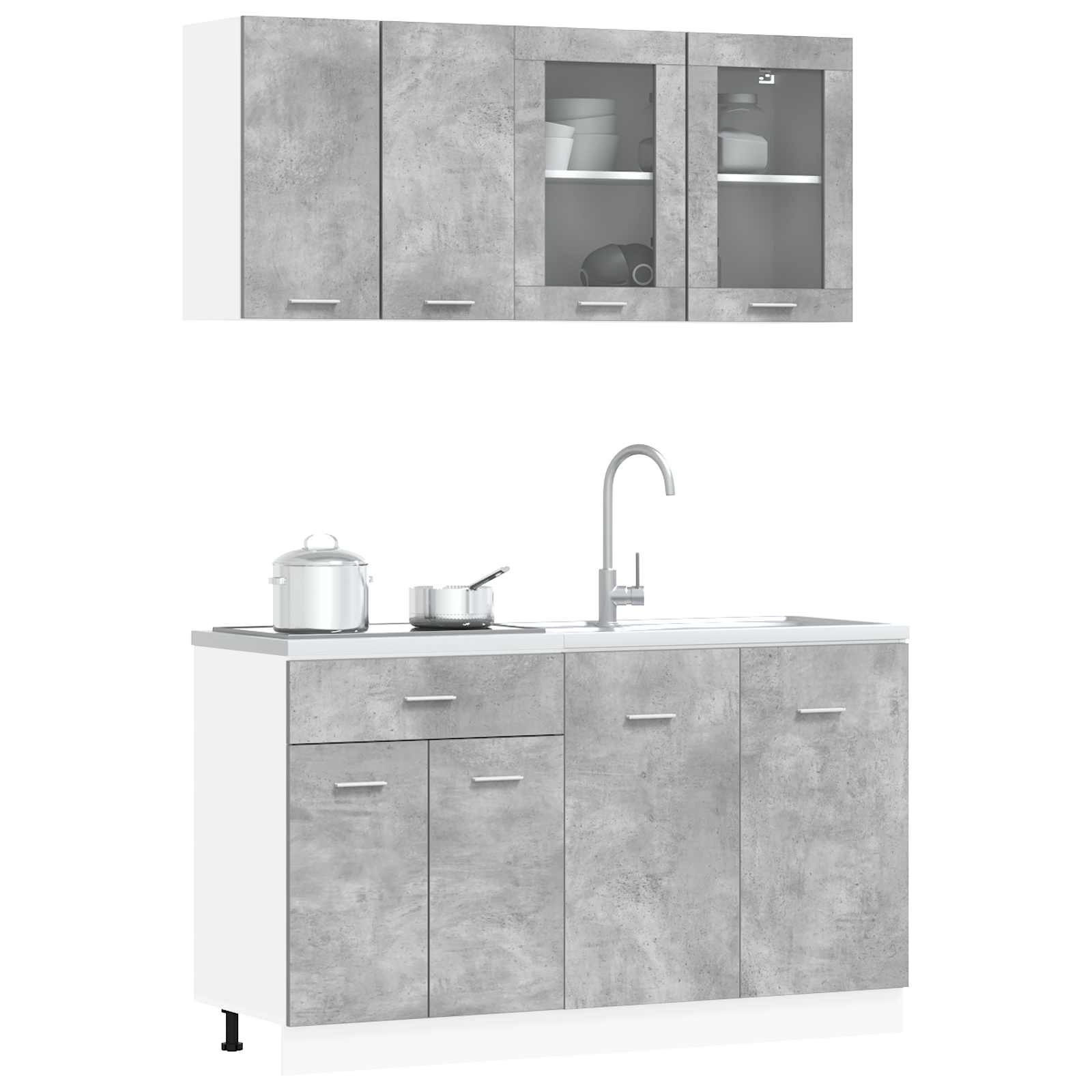 Kitchen Unit Lyon 4 Pcs Engineered Wood