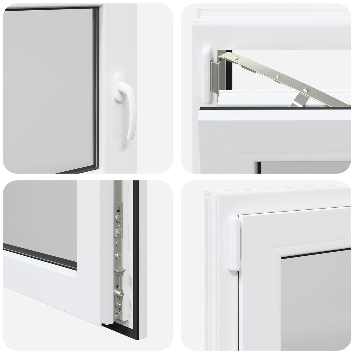 Windows Basement Window Risor 90 X 70 Cm Pvc Glass White PVC and glass