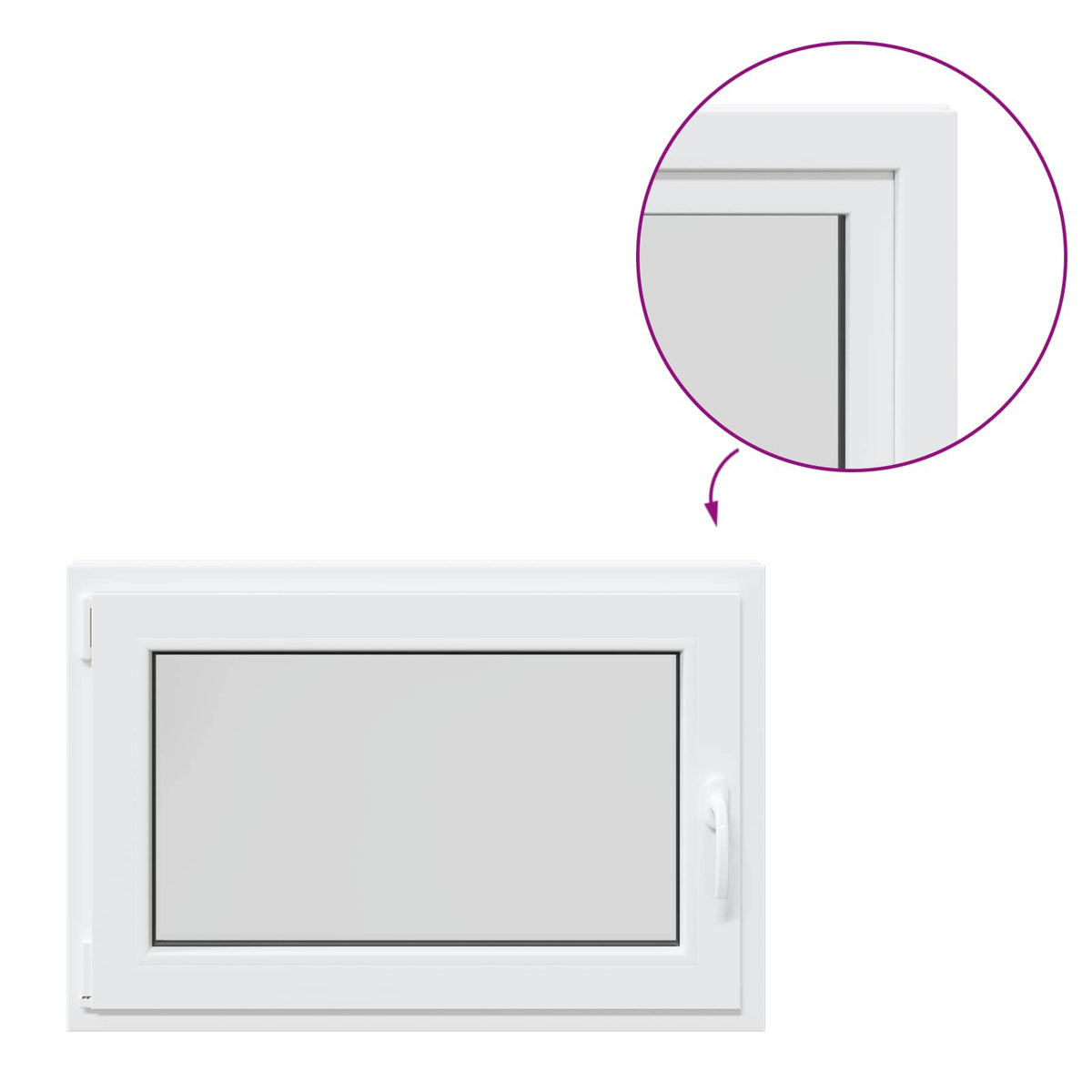 Windows Basement Window Risor 90 X 70 Cm Pvc Glass White PVC and glass