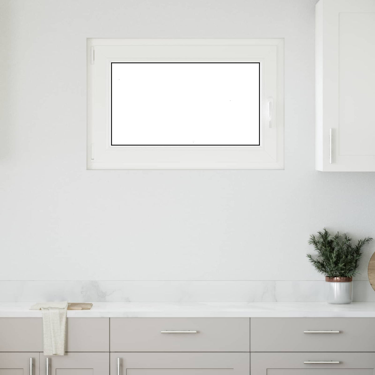 Windows Basement Window Risor 90 X 70 Cm Pvc Glass White PVC and glass