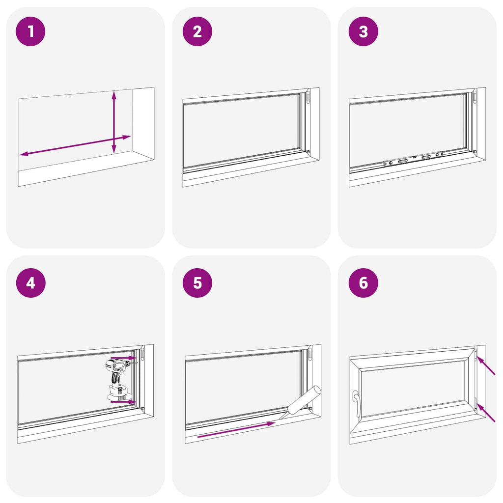Windows Basement Window Risor 90 X 70 Cm Pvc Glass White PVC and glass