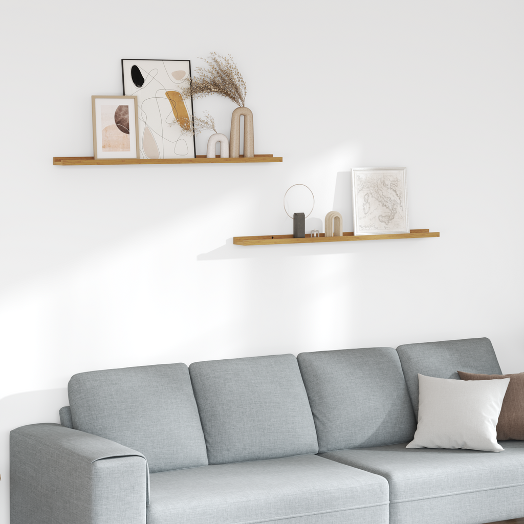 Wall Shelf 2 Pcs Engineered Wood