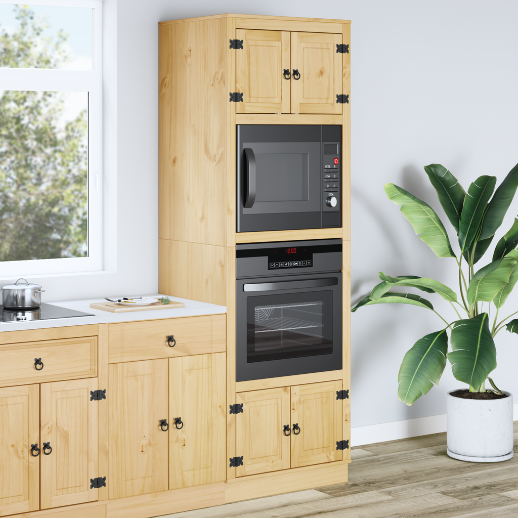 Cabinet Ski 66 X 58 X 207 Cm Solid Pine Wood