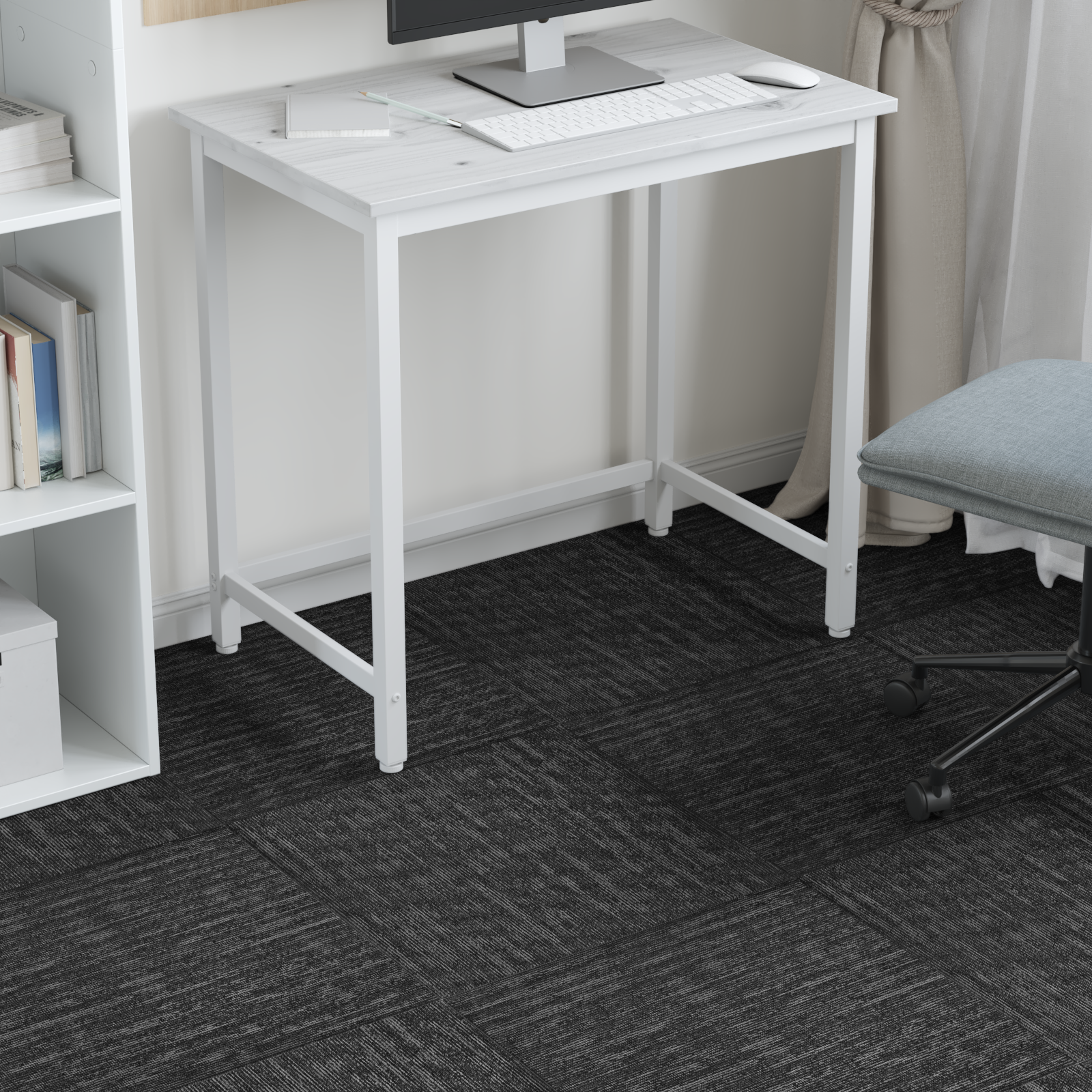 Carpet Tile 50 X 50 Cm 4 Pcs Pp And Bitumen