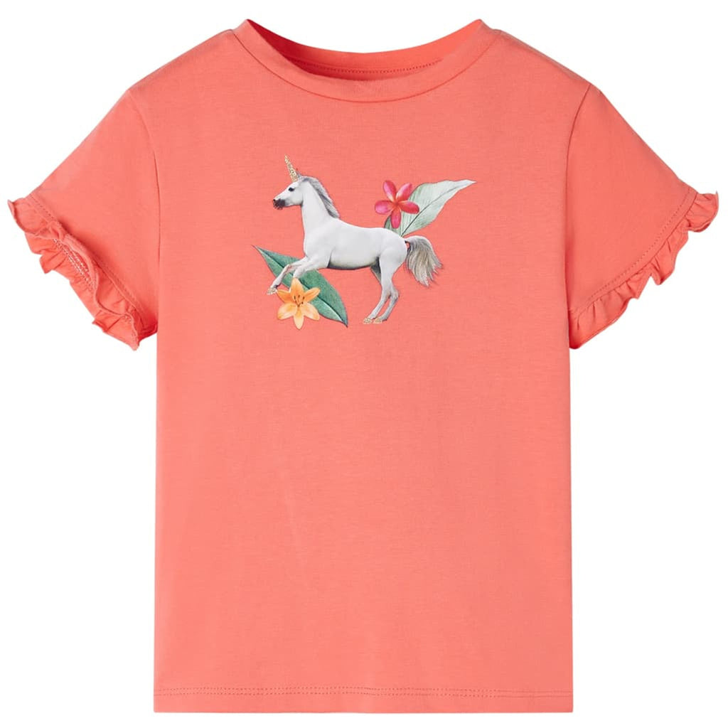 Kids T-Shirt Cotton Coral 104 Children's Top Kids Clothing Kids Wear Variant 2