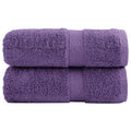 Towel Cotton Purple 50 x 30 cm Bathroom Bath Linen Home Towels 2 pcs Variant 2