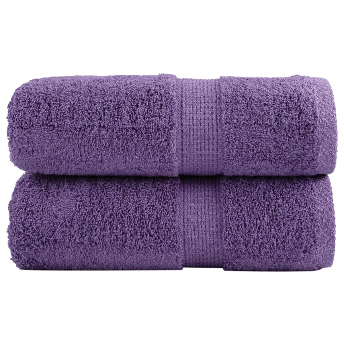 Towel Cotton Purple 50 x 30 cm Bathroom Bath Linen Home Towels 2 pcs Variant 2