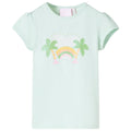 Kids T-Shirt Cotton Light Mint 92 Children's Top Kids Clothing Kids Wear 92