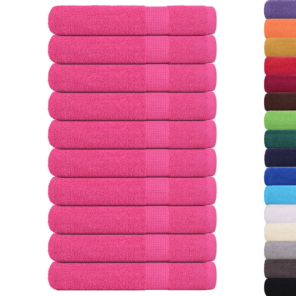 Towel Cotton Pink 200 x 80 cm Bathroom Bath Linen Home Towels 10 pcs Sauna
