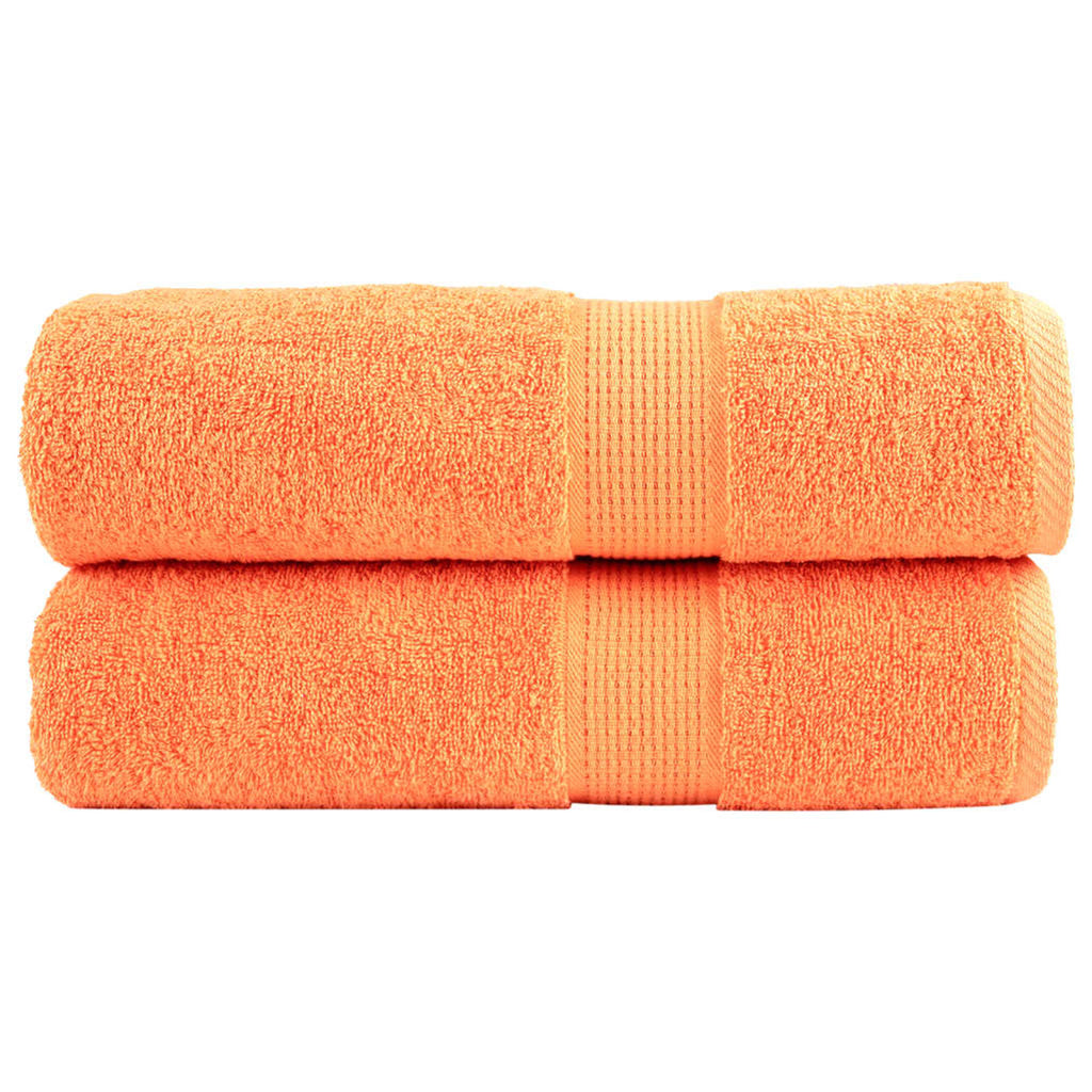 Towel Cotton Orange 140 x 70 cm Bathroom Bath Linen Home Towels 2 Variant 2