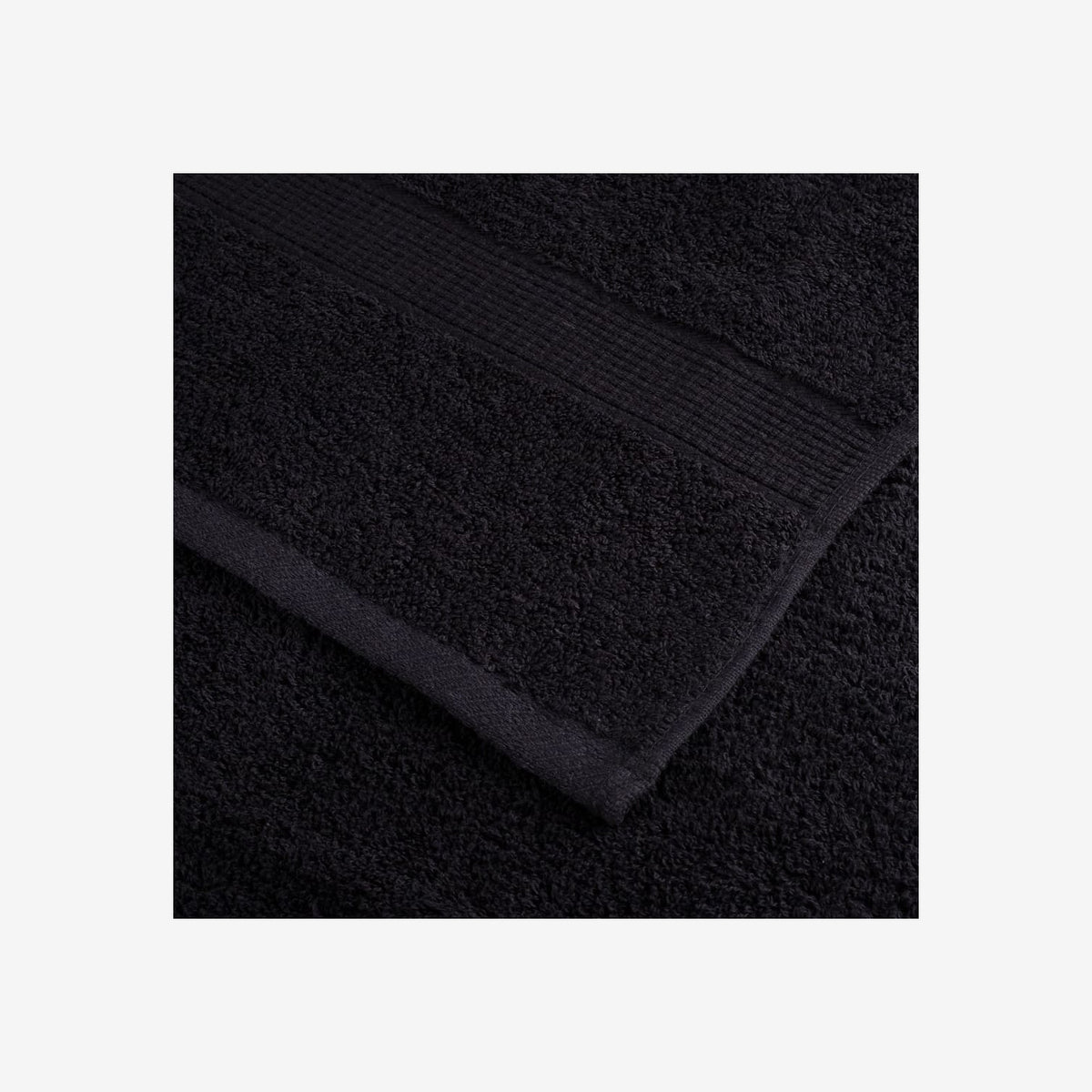 Towel Cotton Black 140 x 70 cm Bathroom Bath Linen Home Towels 10 Variant 2