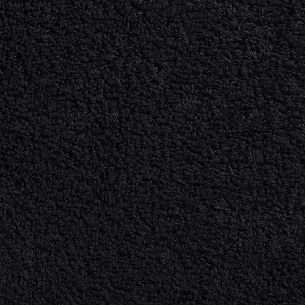 Towel Cotton Black 200 x 100 cm Bathroom Bath Linen Home Towels 10 pcs SOLUND