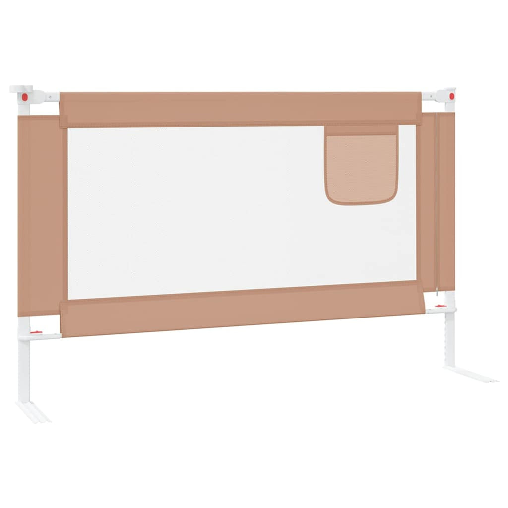 Toddler Safety Bed Rail Fabric (100% Polyester) Taupe 120 x 25 x 95 cm