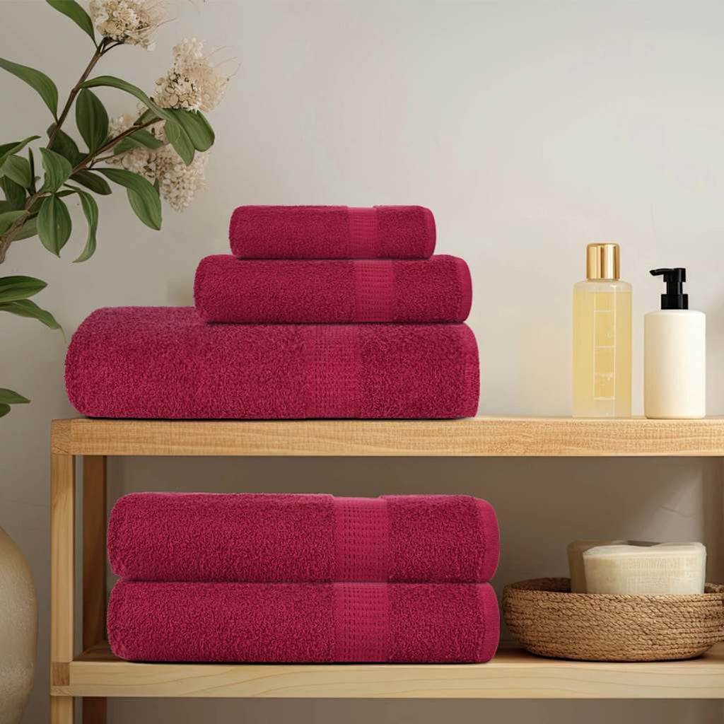 Towel Cotton Bordeaux 200 x 80 cm Bathroom Bath Linen Home Towels 10 pcs Sauna