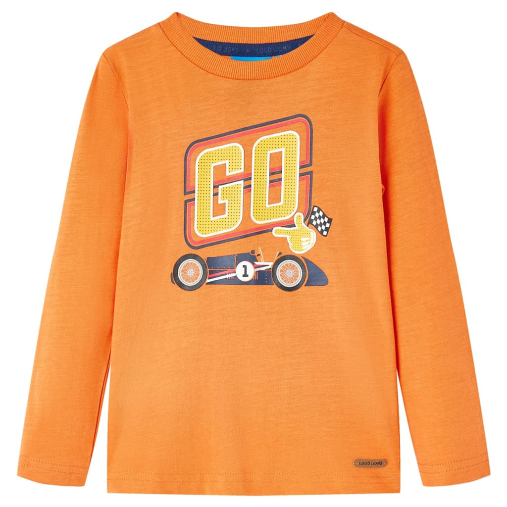 Kids T-Shirt Cotton Dark Orange 104 Children's Top Kids Clothing Kids Wear
