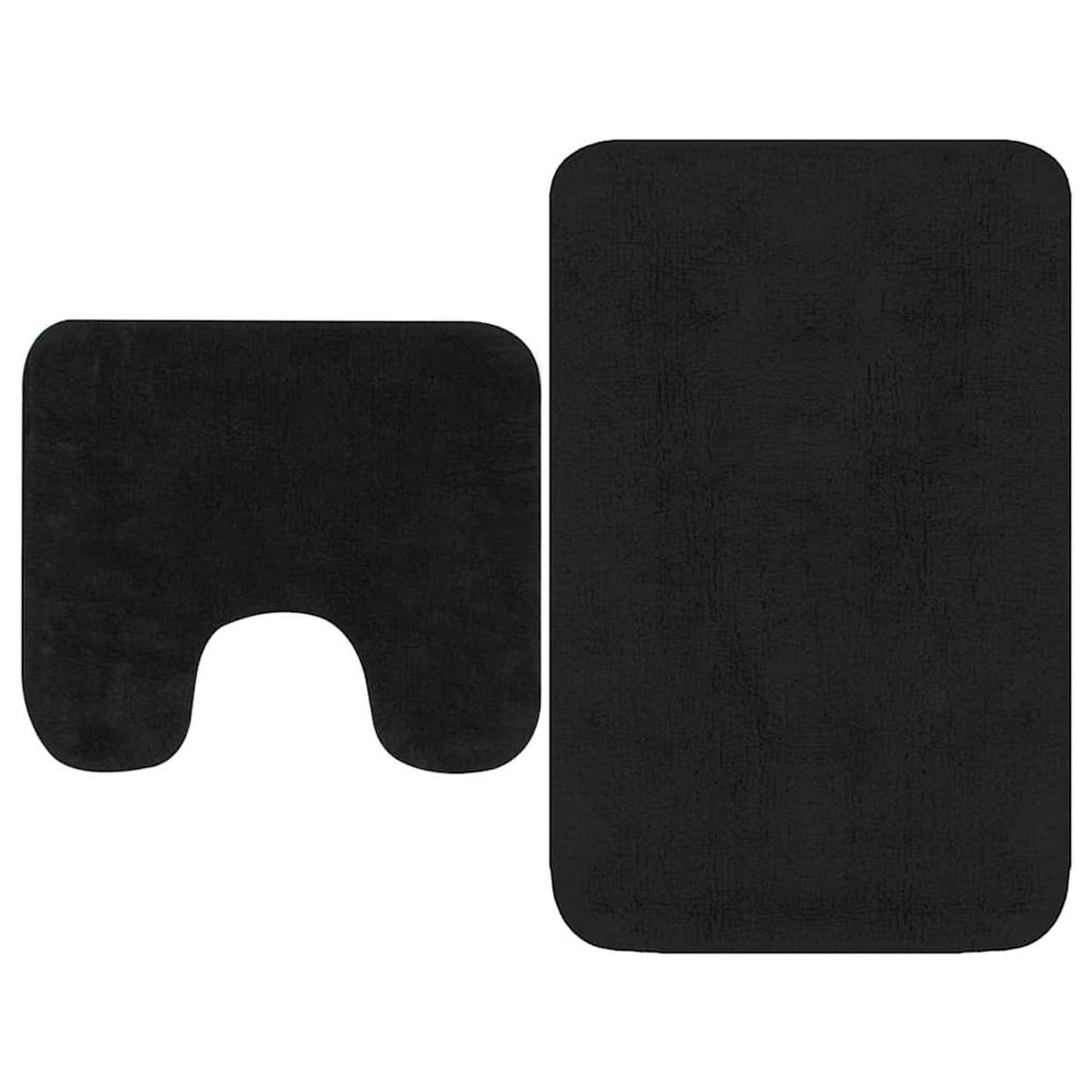 Bathroom Mat Cotton Anthracite 93 x 63 cm Floor Mat Home Non Slip Bath Mat