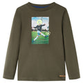 Kids T-Shirt Cotton Khaki 128 Children's Top Kids Clothing Kids Wear Variant 4