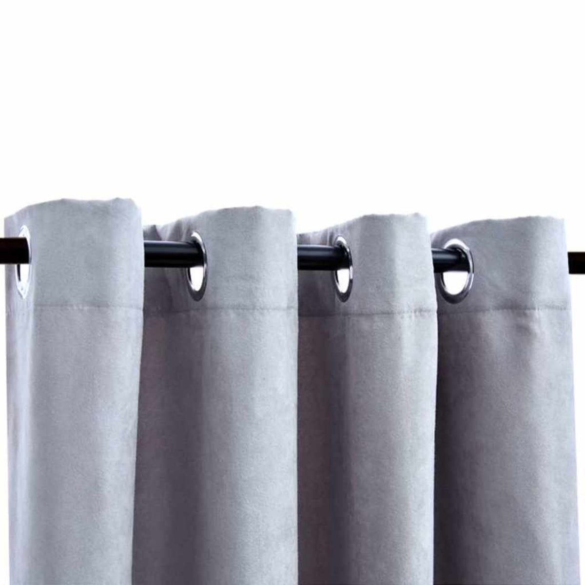 Blackout Curtain Polyester Grey 140 x 175 cm Window Dressing Home Variant 3