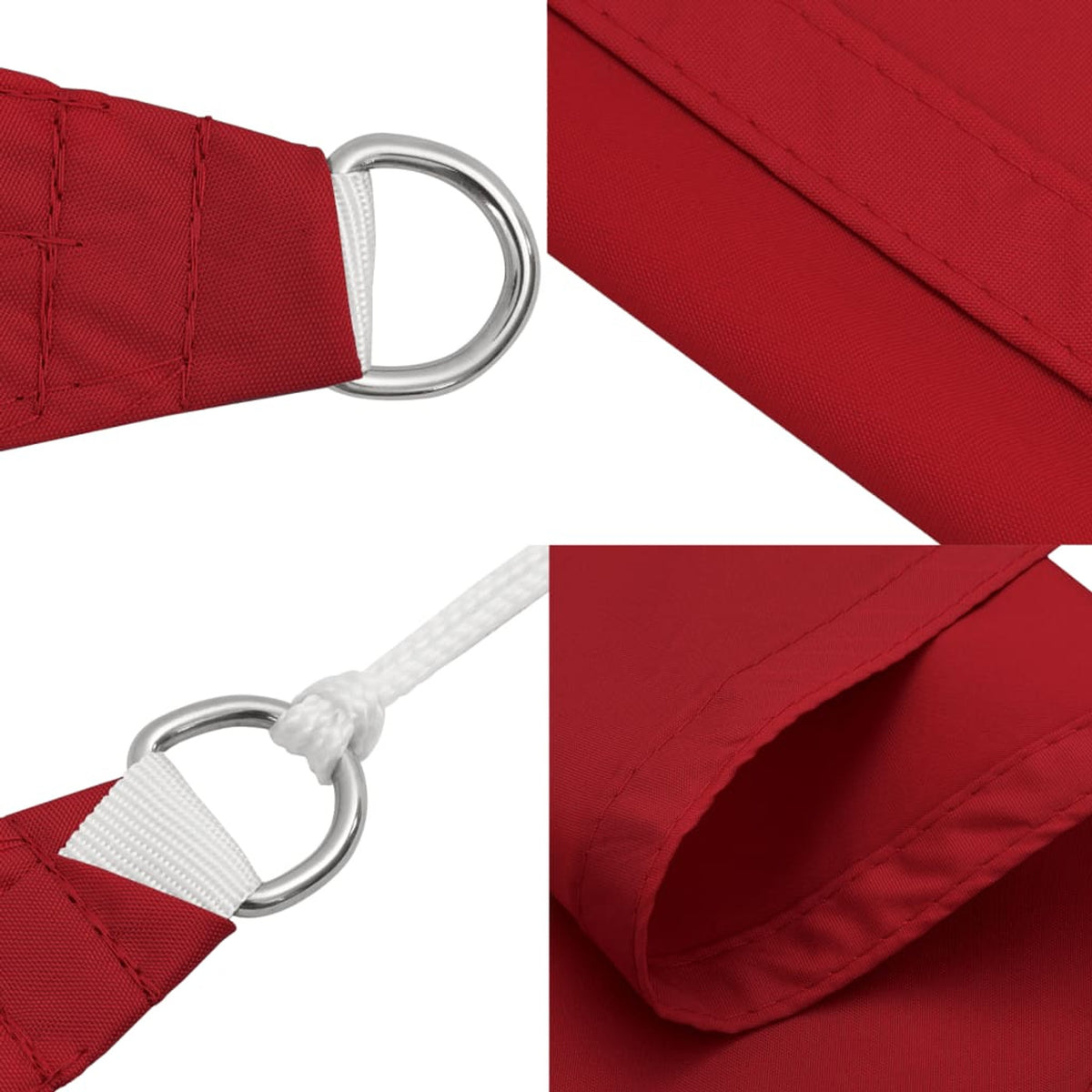 Sunshade Sail Oxford Fabric Red Water Resistant UV Resistant 200 x 350 cm