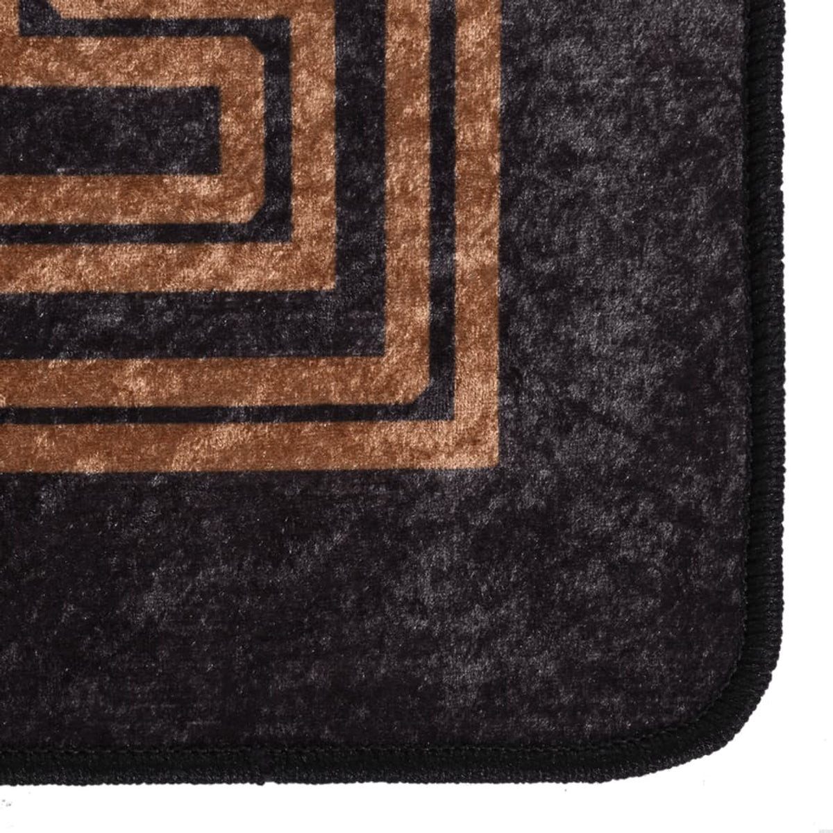 Rug Polyester Black 400 x 0.4 x 300 cm Floor Mat Home Decor Floor Covering