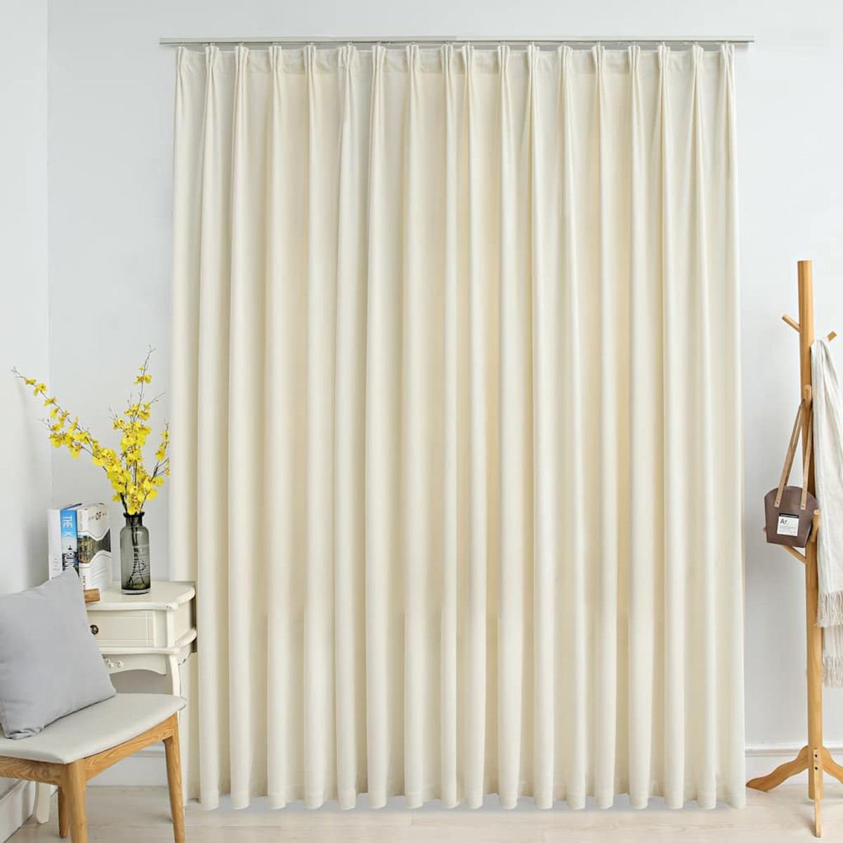 Blackout Curtain Velvet Cream 290 x 245 cm Window Dressing Home Variant 2