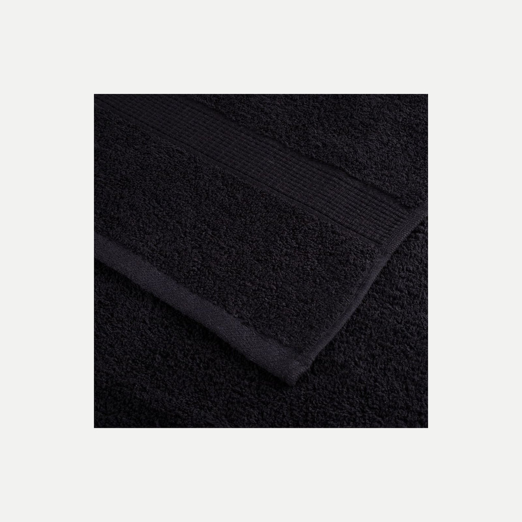 Towel Cotton Black 200 x 80 cm Bathroom Bath Linen Home Towels 10 Variant 2